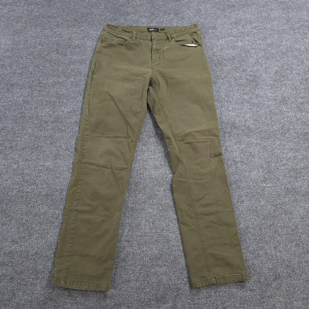 Barbell‎ Apparel Pants Mens 36x31 Green Stretch Chino Slim 5 Pocket Casual Gym